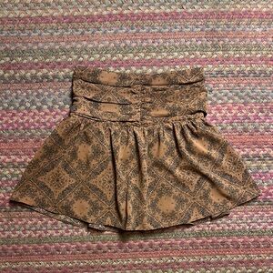 Papaya Tan Patterned Skirt